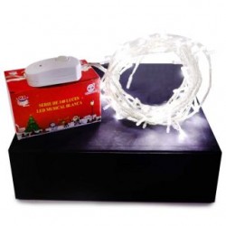 Serie Navideña Musical 140L Led Blanca Con Control 7 Mts | HZ8016-B