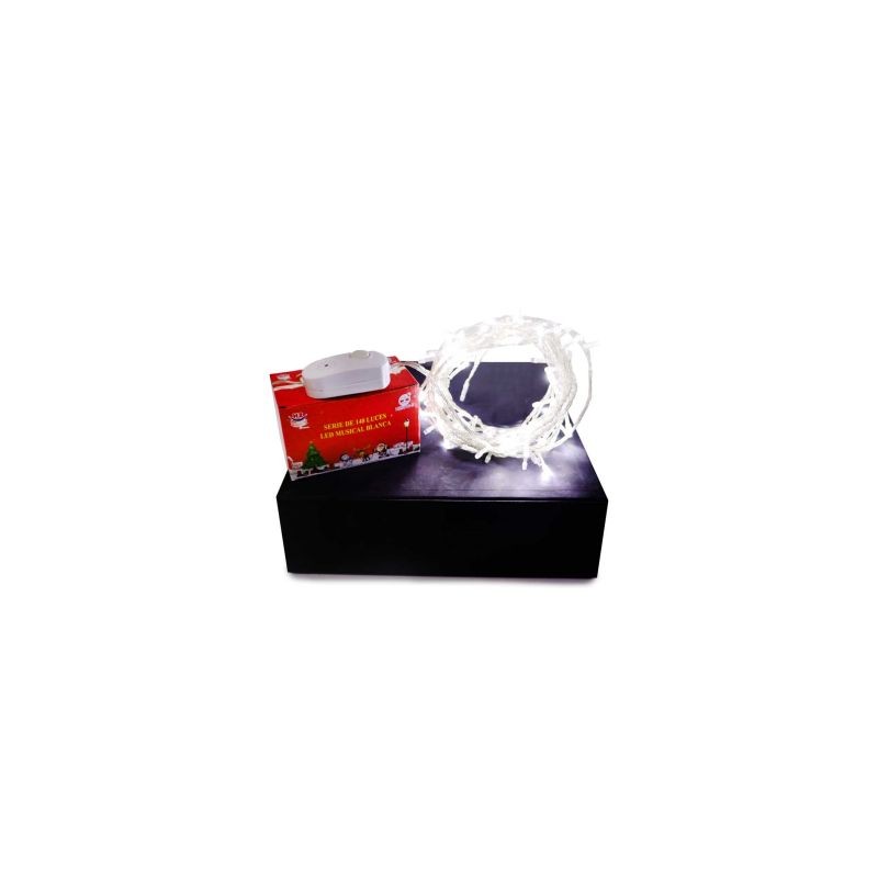 Serie Navideña Musical 140L Led Blanca Con Control 7 Mts | HZ8016-B