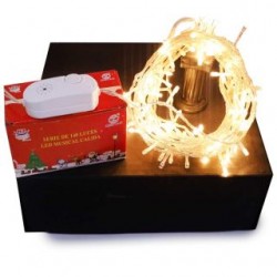Serie Navideña Musical 140L Led Cálida Con Control 7 Mts | HZ8016-N