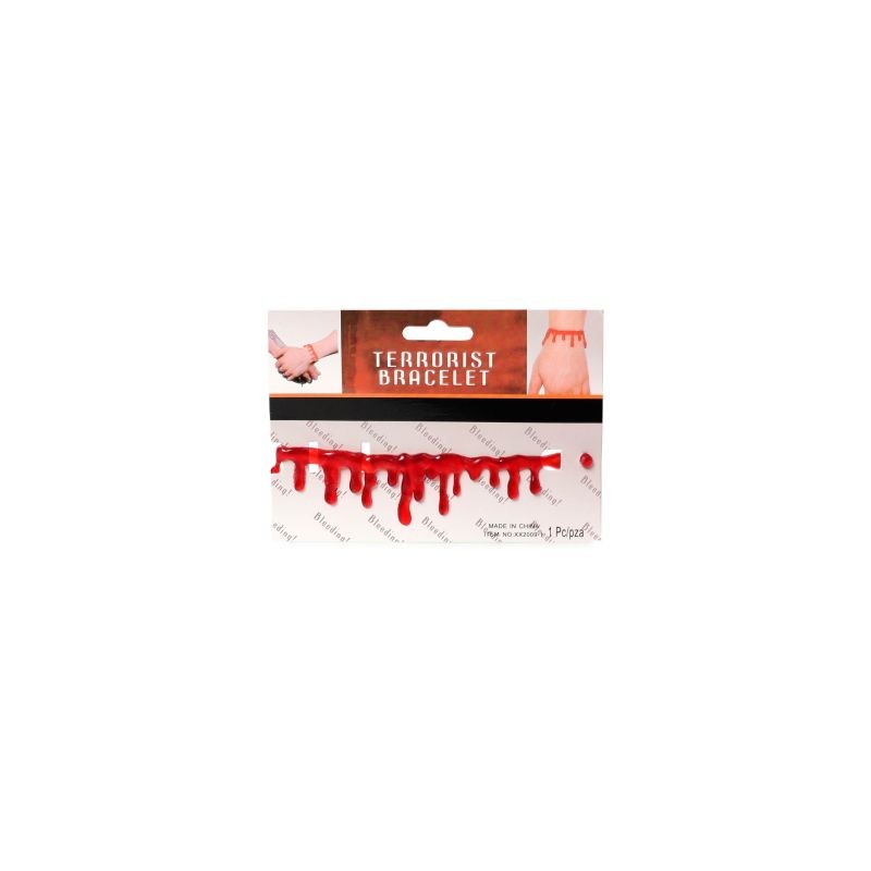 Pulsera Halloween De Goma En Forma De Sangre Goteando | KUN-273
