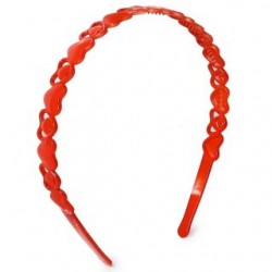Diadema Plástico Delgada Grabada Corazones Colores | MK-I-43