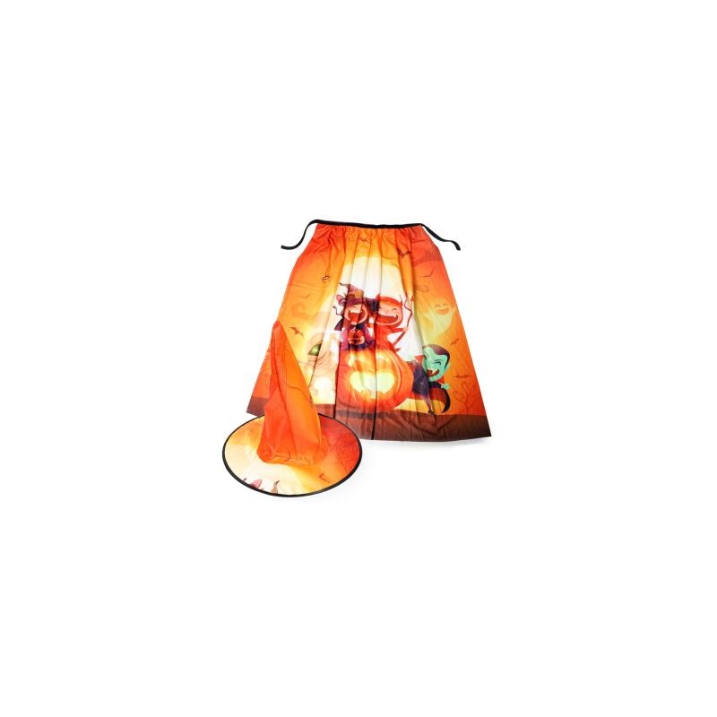 Sombrero Bruja Y Capa Infantil Estampadas Halloween Modelos | KUN-W05