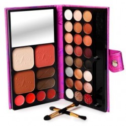 Estuche Cartera Con Sombras Iluminadores Y Labiales Estampado Mariposas | XH5396