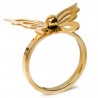 Anillo Acero Inoxidable En Color Dorado Delgado Figura Mariposa Modelos | XH5956