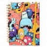 Libreta Escolar Mediana Estampada Monstruos | WJ-381