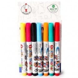 Marcadores Escolares Textiles Caja 8 Colores | 2111