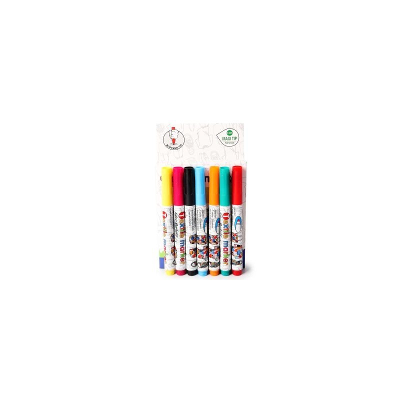 Marcadores Escolares Textiles Caja 8 Colores | 2111