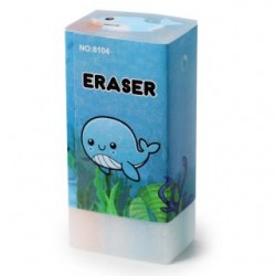 Goma Escolar Transparente Rectangular Chica Figura Peces | CKS-434