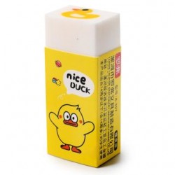 Goma Escolar Blanca Chica Rectangular Figura Pato | GKD-1282