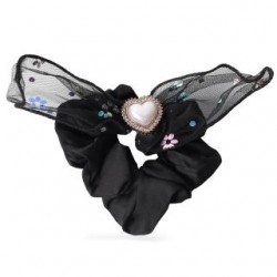 Dona Cabello Elástica Corrugada Moño Organza Flores Perla Corazón | RF-E3049