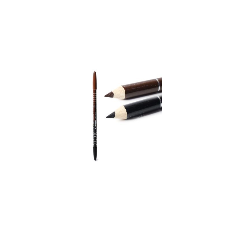 Lápiz Delineador Para Ojos Doble En Negro Café Grabado Lineas 20.5 Cm | XH5792