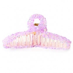 Pinza Para Cabello Plástico Grande Ovalada Cubierta De Piedras Colores 11 Cm | HU-SP1139