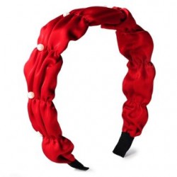 Diadema Cabello Plástico Forro Tela Ondulada Perlas Colores | 4 Diademas | XQ-K4-406