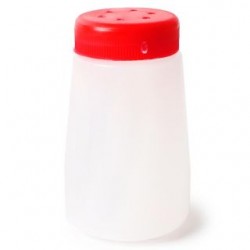 Salero Plástico chico taquero Transparente Mate Tapa Roja Recto | RP