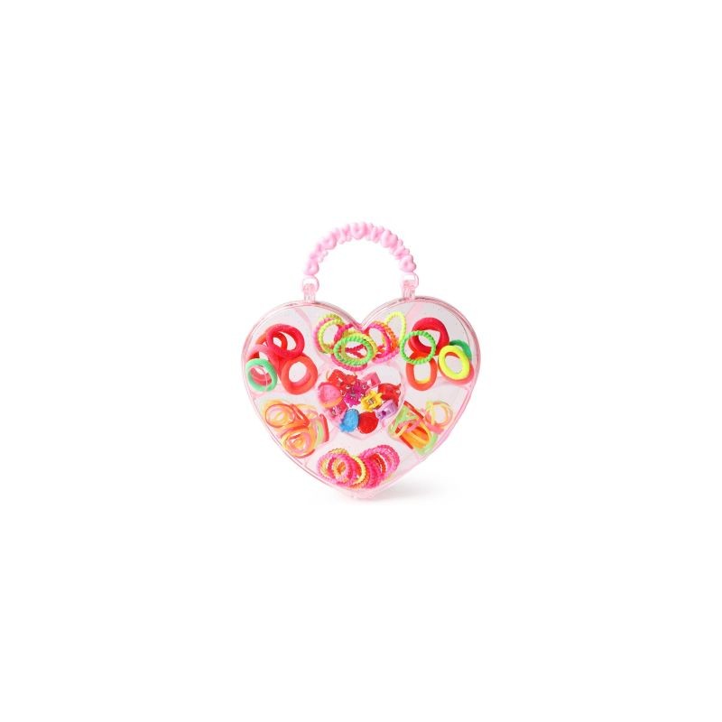 Accesorios Para Cabello Mini Figuras Y Colores En Estuche Corazón 13.5 Cm | HU-SP1033