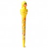 Pluma Escolar Tinta Negra Envase Amarillo Figura Patito Giratorio Goma | 6 Plumas | KUN-1985