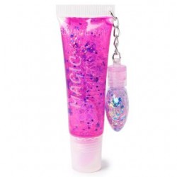 Lip Gloss Brillo Labial ROMANTIC RAIN MAGIC Brillos Hojuelas Llavero Corazón | 6 Gloss | Y575