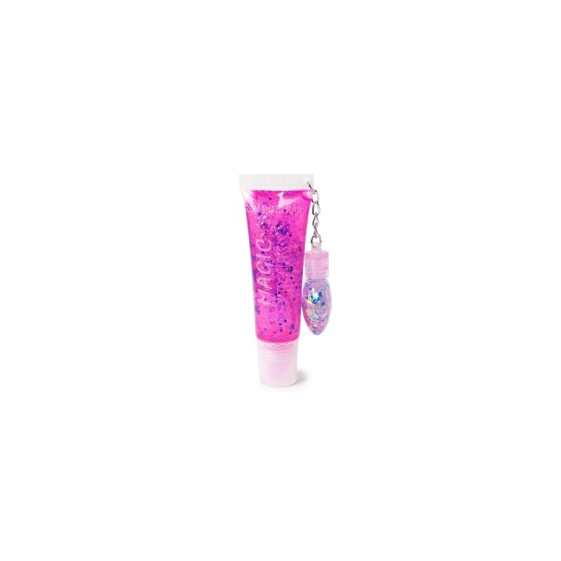 Lip Gloss Brillo Labial ROMANTIC RAIN MAGIC Brillos Hojuelas Llavero Corazón | 6 Gloss | Y575