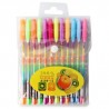 Bolsa 12 Plumas Escolares Gel Arcoiris Colores Aroma Frutas | 1 Bolsa | A100-12