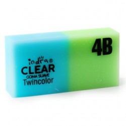 Goma Borrador Escolar INDRA TWINCOLOR Bicolor Profesional 4B | 24 Gomas | IND-0594