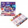 Caja 12 Crayolas Medianas Jumbo INDRA DOODES Circulares Escolares | 1 Caja | IND-0168
