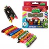 Caja 24 Crayolas Medianas Jumbo INDRA Triangulares Colores Intensos | 1 Caja | IND-0167