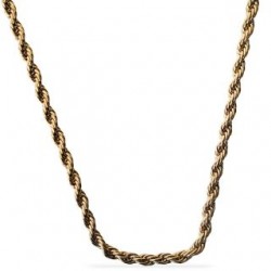 Collar Largo Acero Inoxidable Tipo Lazo Entrelazado Dorado | 2 Collar | ZXQ01892