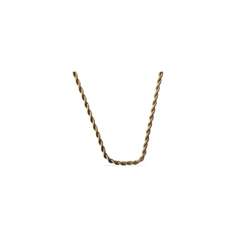 Collar Largo Acero Inoxidable Tipo Lazo Entrelazado Dorado | 2 Collar | ZXQ01892