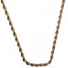 Collar Largo Acero Inoxidable Tipo Lazo Entrelazado Dorado | 2 Collar | ZXQ01892