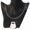 Collar Largo Acero Inoxidable Entrelazado Espiral Plateado | ZXQ01888