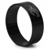 Anillo Acero Negro Liso Estampado Plateado Tamaños | ZXQ01767