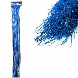 Lluvia Navideña Decorativa Metalizada Color Azul De 140 Cm | 2003-3
