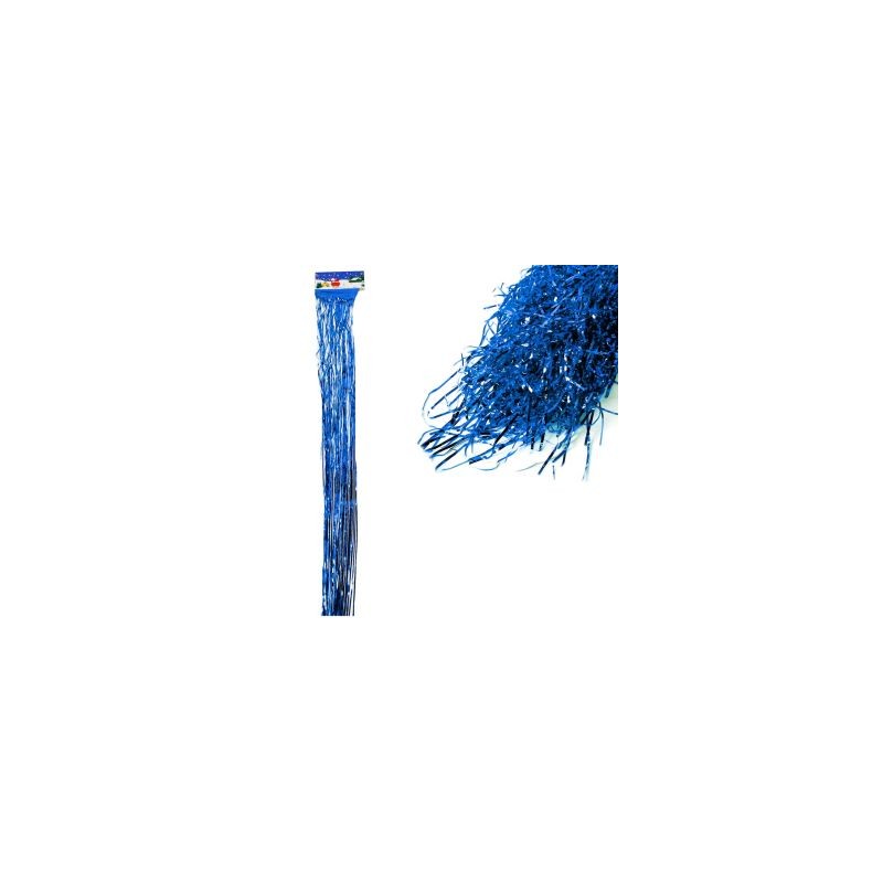 Lluvia Navideña Decorativa Metalizada Color Azul De 140 Cm | 2003-3