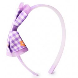 Diadema Plastico Blanca Forro tela Rayada Figura Moño Cuadriculado Colores | 12 Diademas | G16-23A-3
