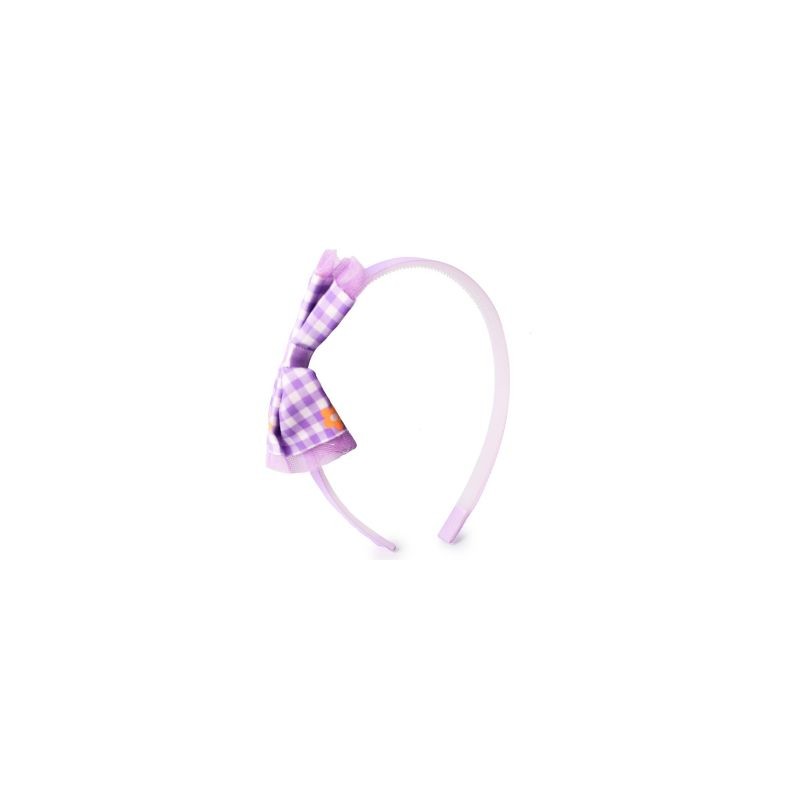 Diadema Plastico Blanca Forro tela Rayada Figura Moño Cuadriculado Colores | 12 Diademas | G16-23A-3