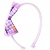 Diadema Plastico Blanca Forro tela Rayada Figura Moño Cuadriculado Colores | 12 Diademas | G16-23A-3