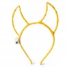 Diadema Metal Para Cabello Delgada Con Cuernos Forro Peluche Luces Colores | KUN-2134