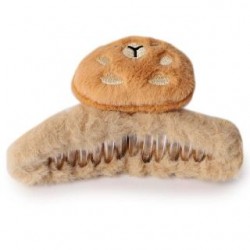 Pinza Para Cabello De Plástico Grande Cubierta De Peluche Con Capibara 11 Cm | XQ-Y4-1104