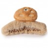 Pinza Para Cabello De Plástico Grande Cubierta De Peluche Con Capibara 11 Cm | XQ-Y4-1104