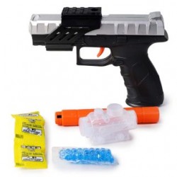 Pistola De Plástico Lanzadora De Hidrogel En Color Negro Y Plateado 17.5 Cm | G-1051