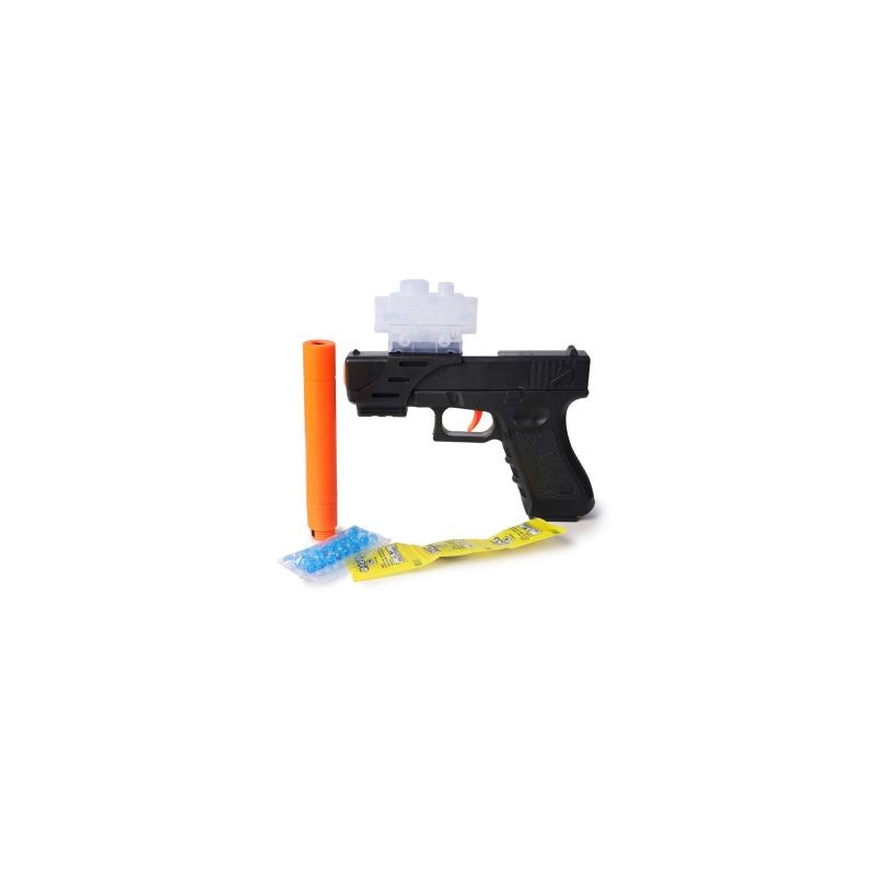 Pistola De Plástico Lanzadora de Hidrogel En Color Negro Mate 17 Cm | G-0071