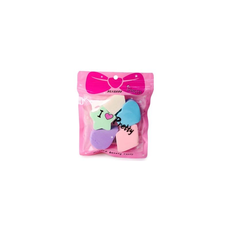 Esponjas Para Maquillaje Grandes Suaves Figuras De Colores Bolsa Moño 17 Cm | G195-16H-142-8