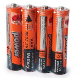 Pilas Baterías Triple AAA R03 1.5V En Color Naranaja Con Gris | YD-0005A