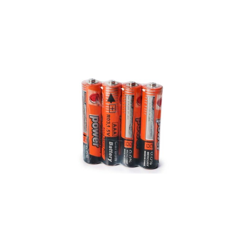 Pilas Baterías Triple AAA R03 1.5V En Color Naranaja Con Gris | YD-0005A