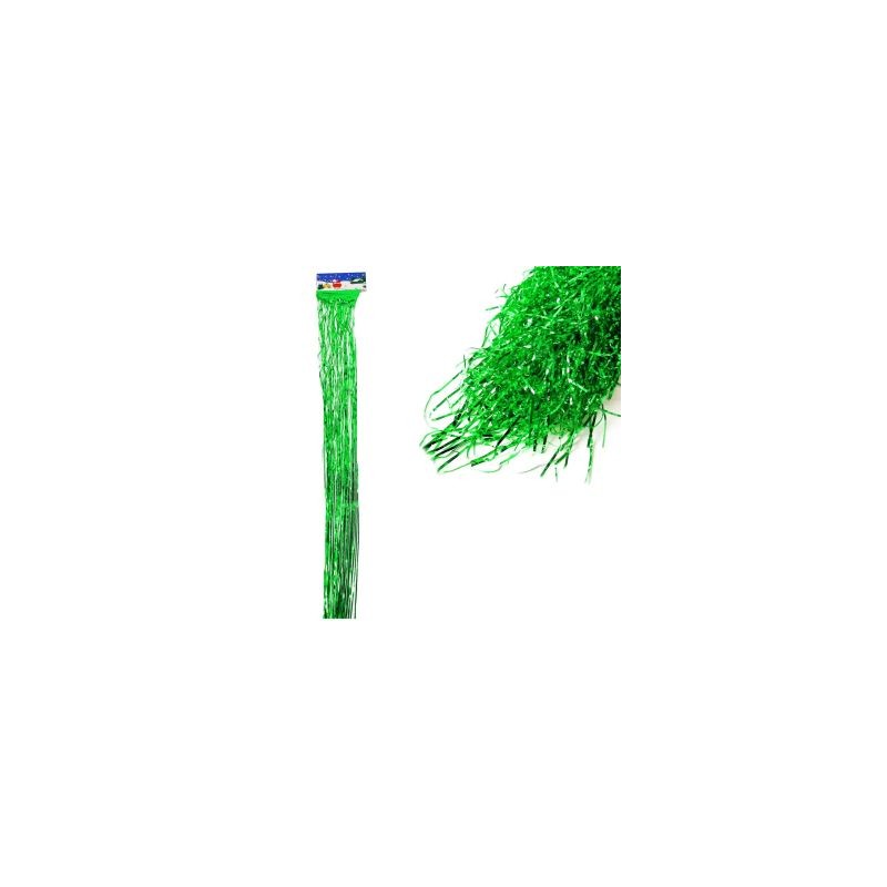 Lluvia Navideña Decorativa Metalizada Color Verde De 140 Cm | 2003-3