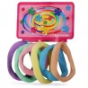 Donas Ligas Licra Chicas Colores Pastel Elásticas Cartón 6 Donas Cabello 9 Cm | MK-P-12