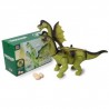 Dinosaurio Cuello Largo De 3 Cabezas Con Movimiento Y Luces 28 Cm | 981A