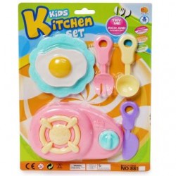 Blíster Con Accesorios Para Cocina De Plástico Chicos En Colores Pastel 26.3 Cm | TG-0311F-9