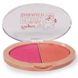 Rubor En polvo Facial Doble En Estuche Ovalado Grabado Flores 8 Cm | MK-P-64