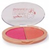 Rubor En polvo Facial Doble En Estuche Ovalado Grabado Flores 8 Cm | MK-P-64